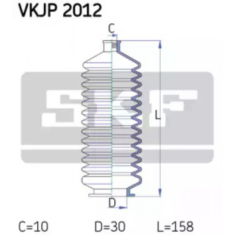 VKJP 2012 SKF - Пильовик привідного валу
